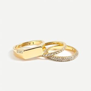 J.Crew Pavé Ring Set